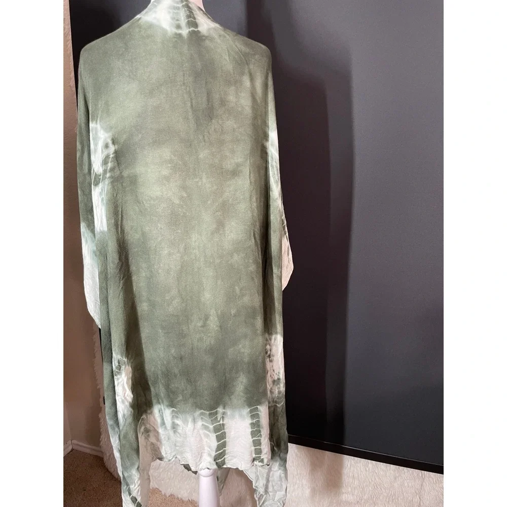Torid Olive Green Tie Dye Kimono Wrap One Size Swim Cover Up Boho Beach Travel
